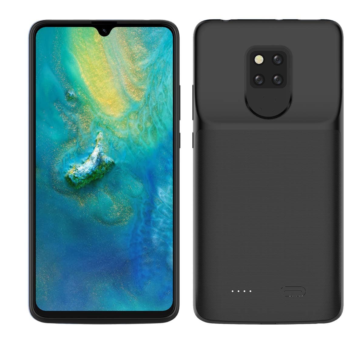 Case Compatible with Huawei Mate 20 X Mate 20 X (5G) 6000mAh Battery Battery Case regf Rechargeable Extended Protective Power Cover Charging Case Black