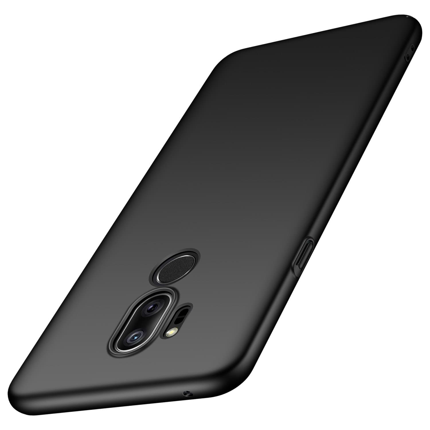 Arkour Compatible with LG G7 ThinQ Case, [Ultra-Thin & Lightweight] Matte Texture Hard Plastic Stylish Protective Slim Cover for LG G7 ThinQ (Black)