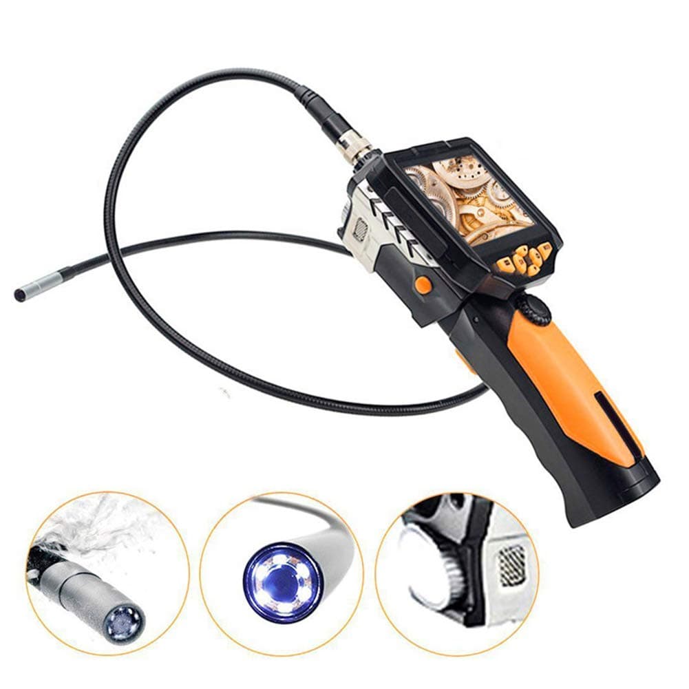 Digital Inspection Camera Video Endoscope 3.5" LCD Screen And 6 LED Lights Waterproof Snake Pipe