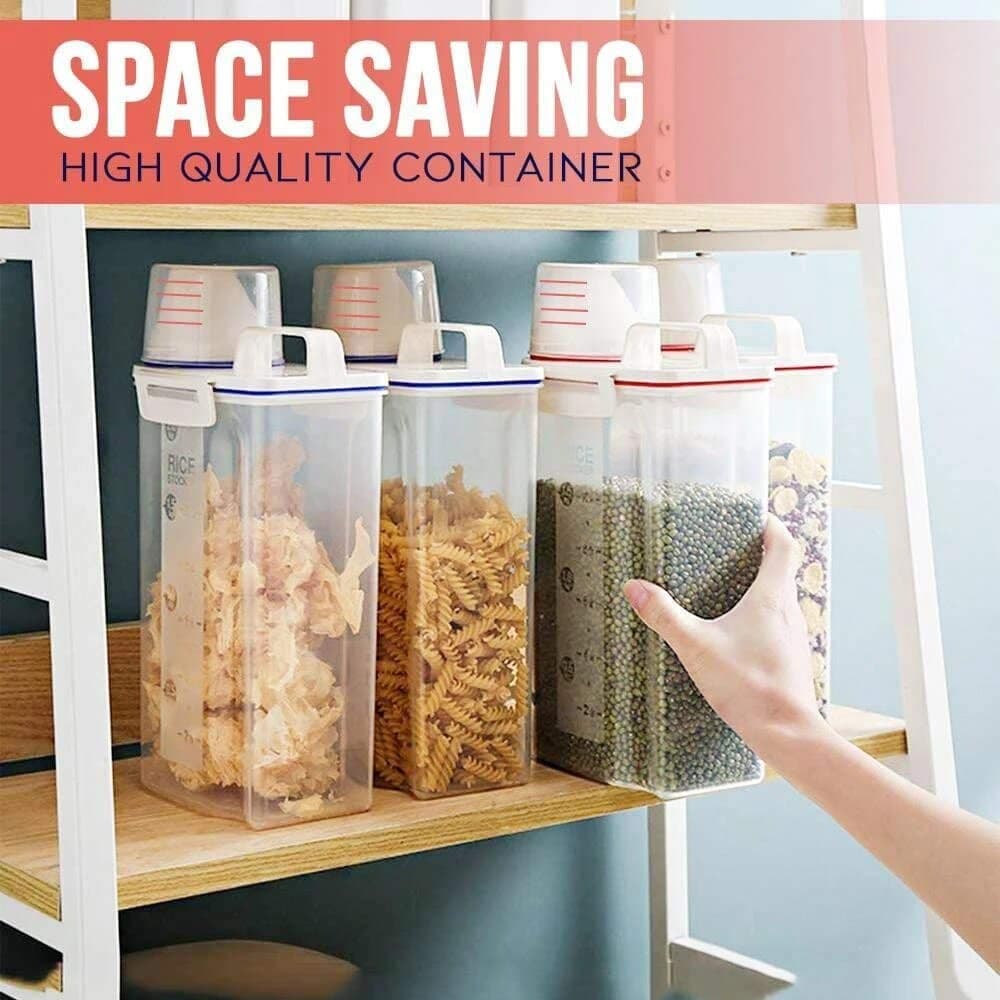 Scale-Assisting Sealed Food Storage Plastic Kitchen Storage Box Transparent Sealed