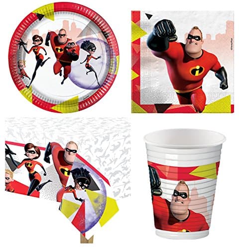 Incredibles 2 Party Supplies - Value Tableware Pack for 8