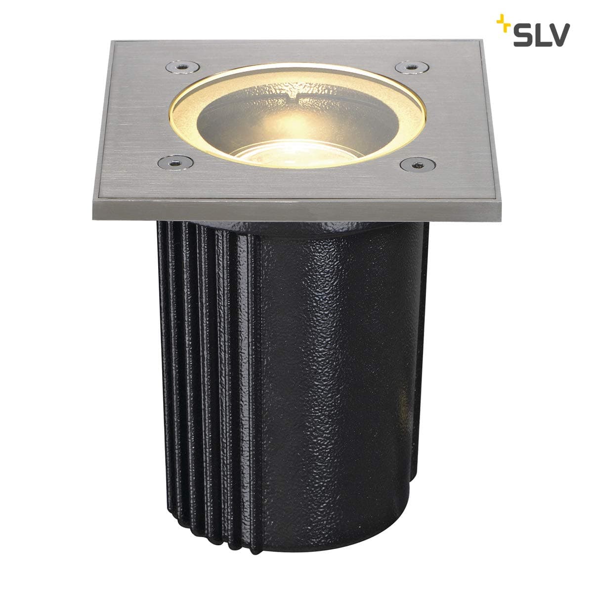 SLV 228434 Passable low voltage ground recessed light DASAR EXACT GU10 recessed ground light, angular, stainless steel 316, max, 35W, IP67, Aluminium, silver-grey,