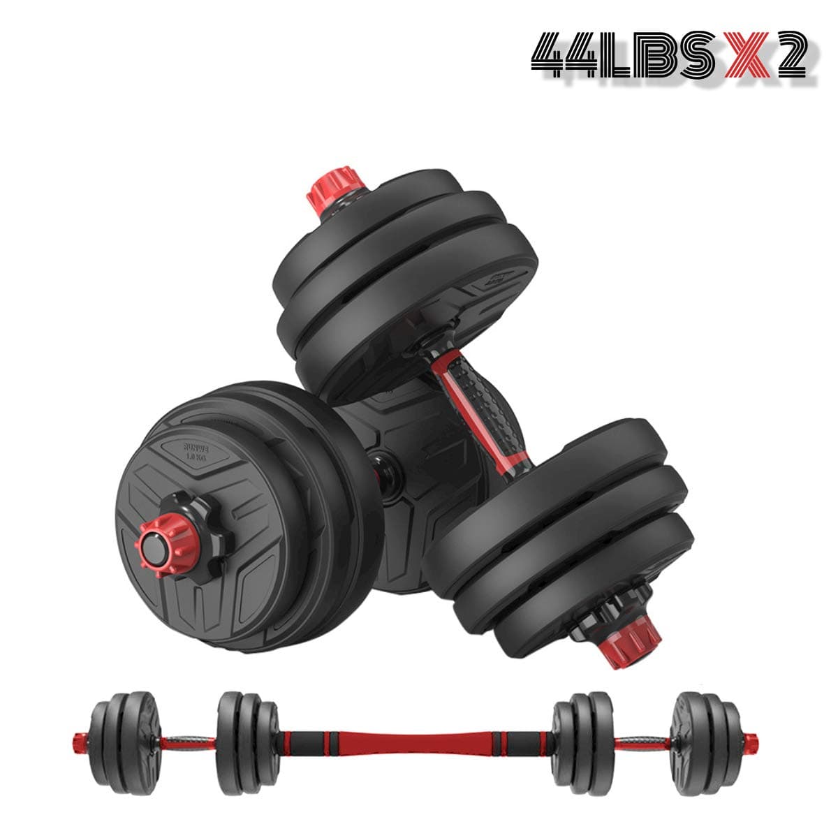 Dumbbell Weights Set for Exercises,Adjustable Free Hand Weights Dumbbells Barbell Sets for Men Or Women,Maximum Weight Up to 88lb/40kg.