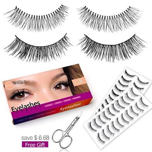 GoldRose 20 Pairs 2 Styles False EyeLashes with Scissors A