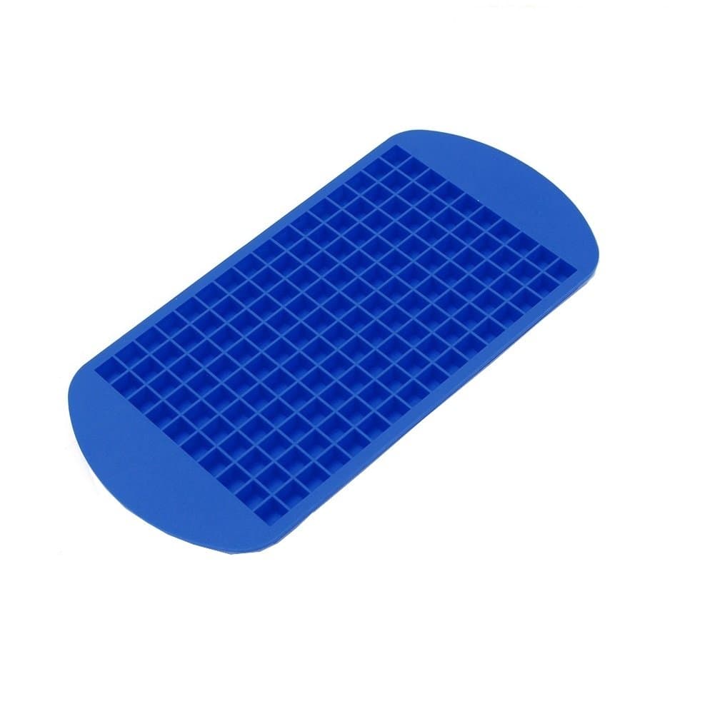 KARP Premium 160 Cavity Silicone Ice Cube Tray (Mini Square, Blue)