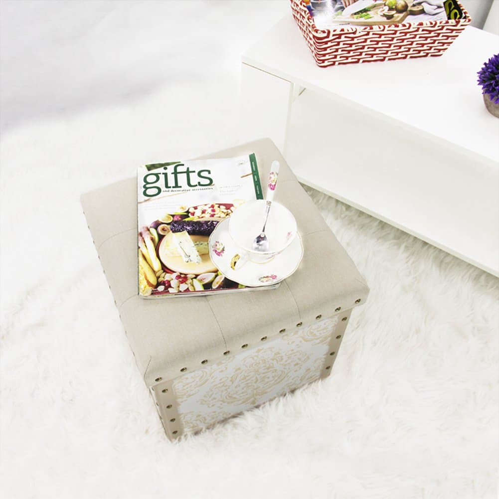 GTMLVBVBO Storage Ottoman,Storage Stool Folding Bench Toy Chest Multifunction Change Shoes Sofa Storage Rivet