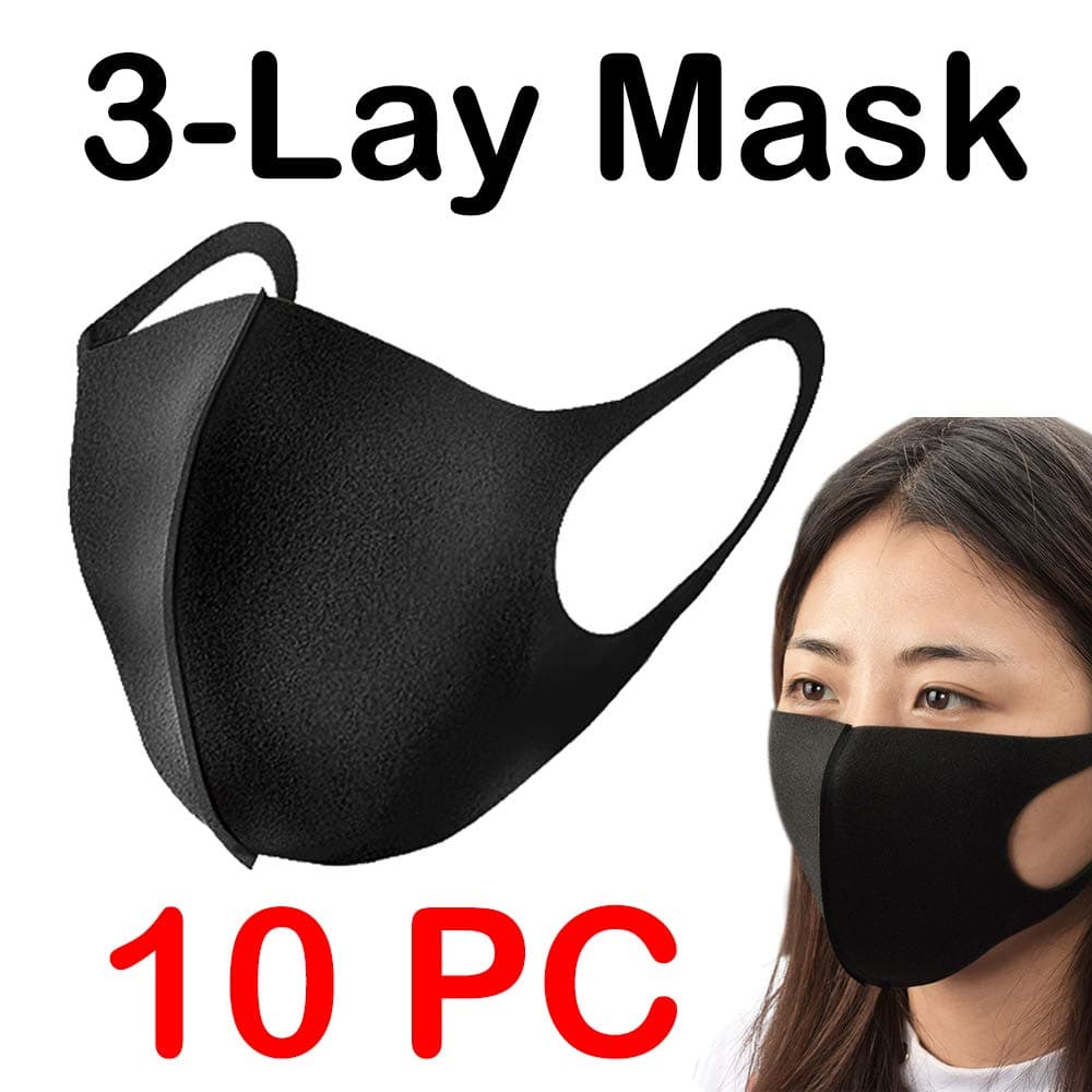 2/5/7/10 Pc 3-Layers Face Cover Respirator Breathing Filter,Disposable Cotton Breathable Safety Air Fog Filters,Protection from Dust for Women Man,Outdoor Indoor Sports Activities Use