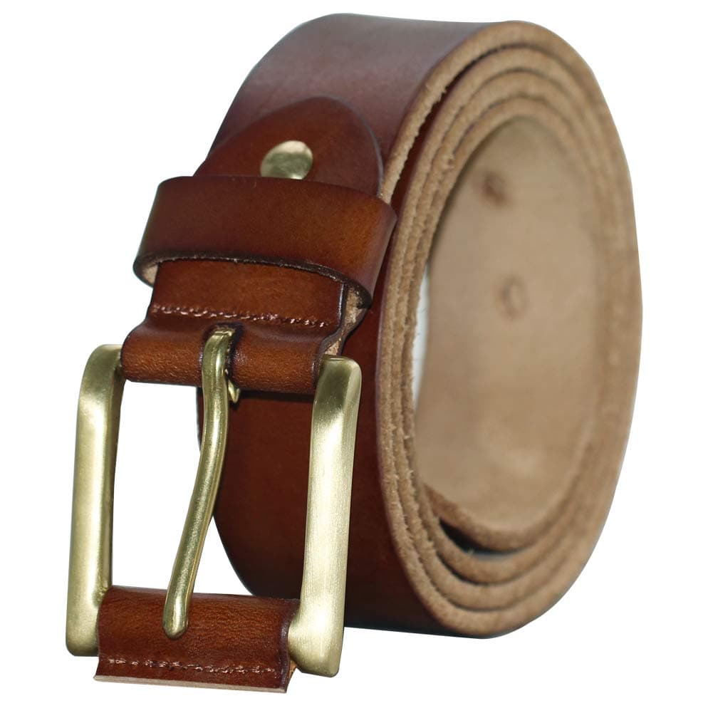 PAZARO Men's Soft Top Grain 100% Leather Belt