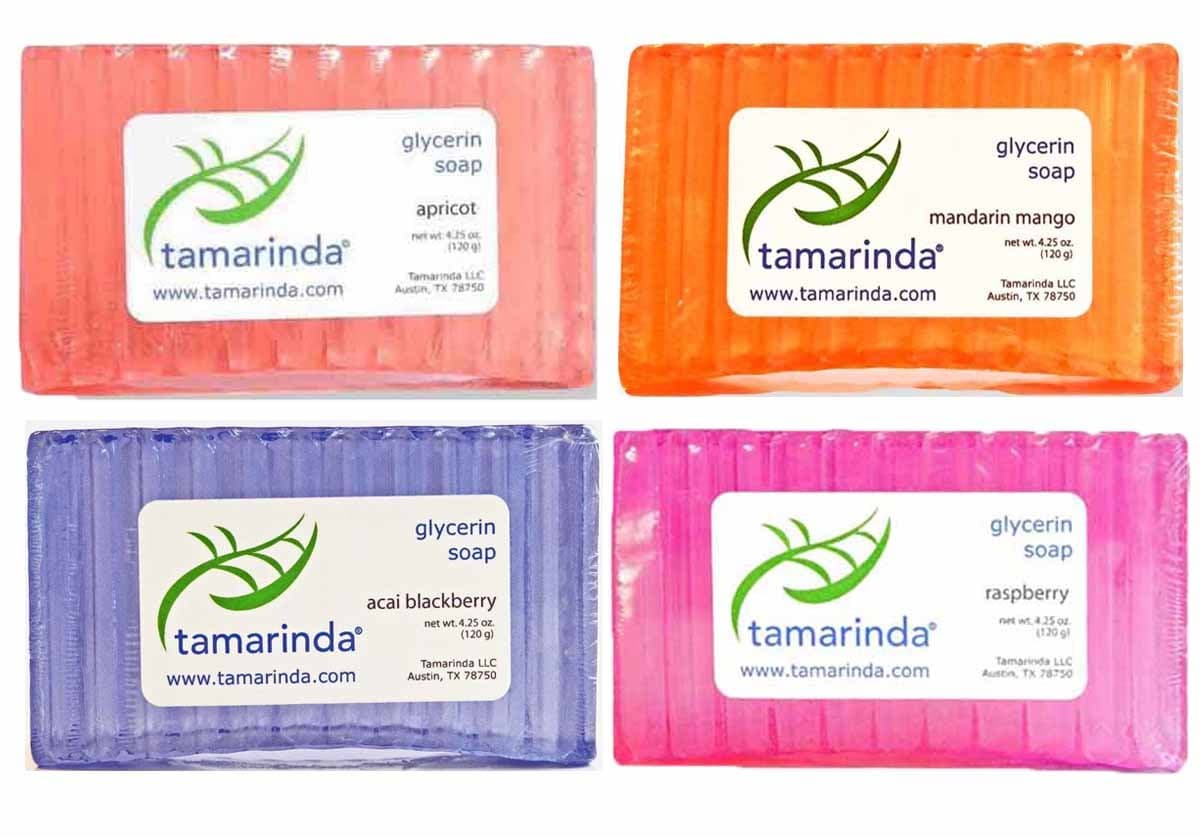 Glycerin Soap - 4 Bar Fruit Collection