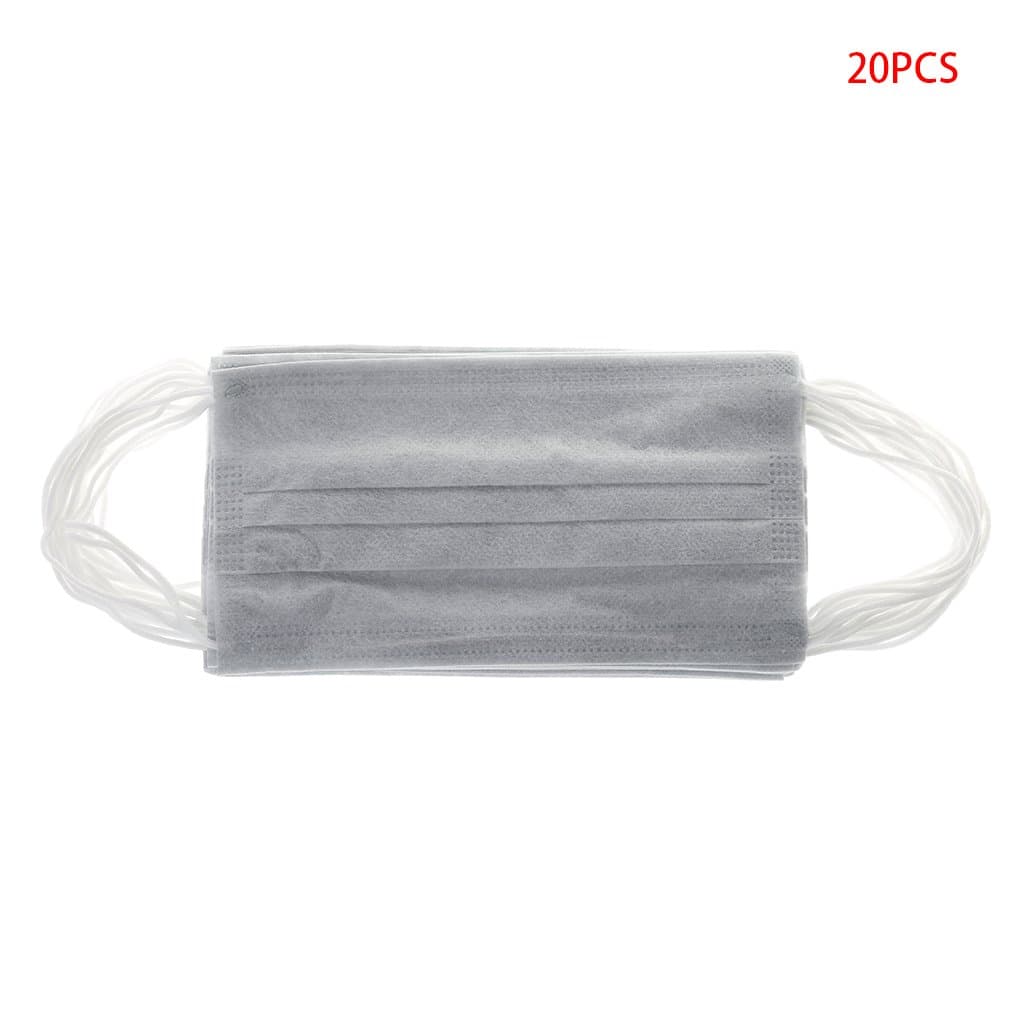 Xurgm 20 Pack Disposable Elastic Ear Loop Face Masks Breathable Dust Filter Masks Mouth Cover Masks