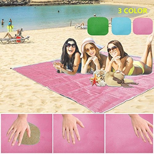 DDMY Sand Proof Blanket,Sand Free Beach Mat - Fast Dry,Waterproof, Ultra Portable, Lightweight &amp; Compact Large Beach Towel. Best Family Travel Outdoor Picnic Throw