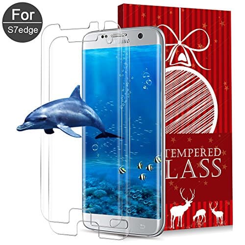 Airsspu Samsung Galaxy S7 Edge Tempered Glass Screen Protector, [Bubble-Free][9H Hardness][Anti-Scratch] Wet Applied HD Clear Film Screen Protector for Galaxy S7 Edge-2 Pack