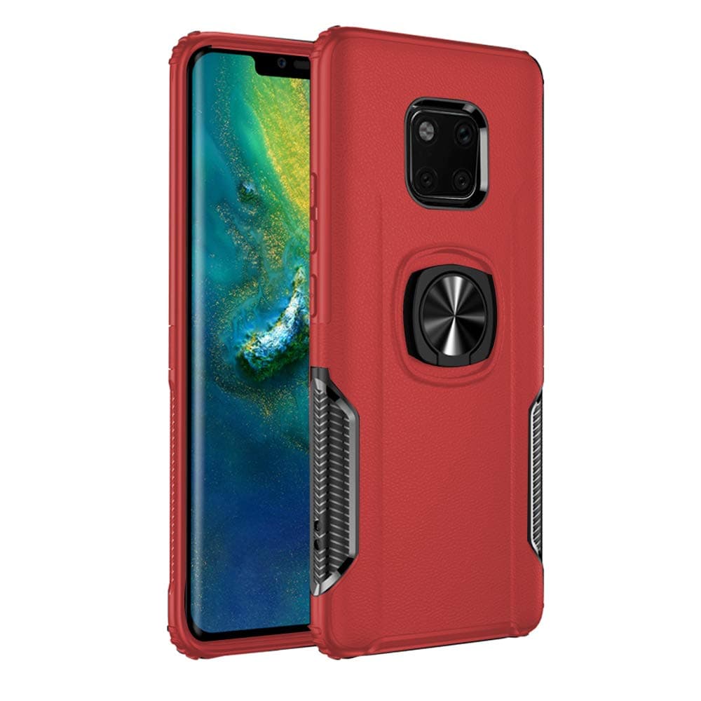 Umhlaba Mate20 Pro Case Compatible with Huawei Mate 20 Pro Cell Phone Cover 360 Rotating Holder Magnet Ring Holder Skin Hwauei Mate20pro Cases Protective Mat 20pro Bumper 6.39 Inch (Red)