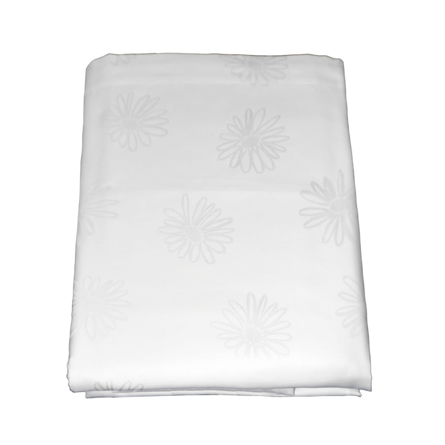 BgEurope Set of Single Satin Bed Sheets - 100% Percale Cotton - Flowers Pattern