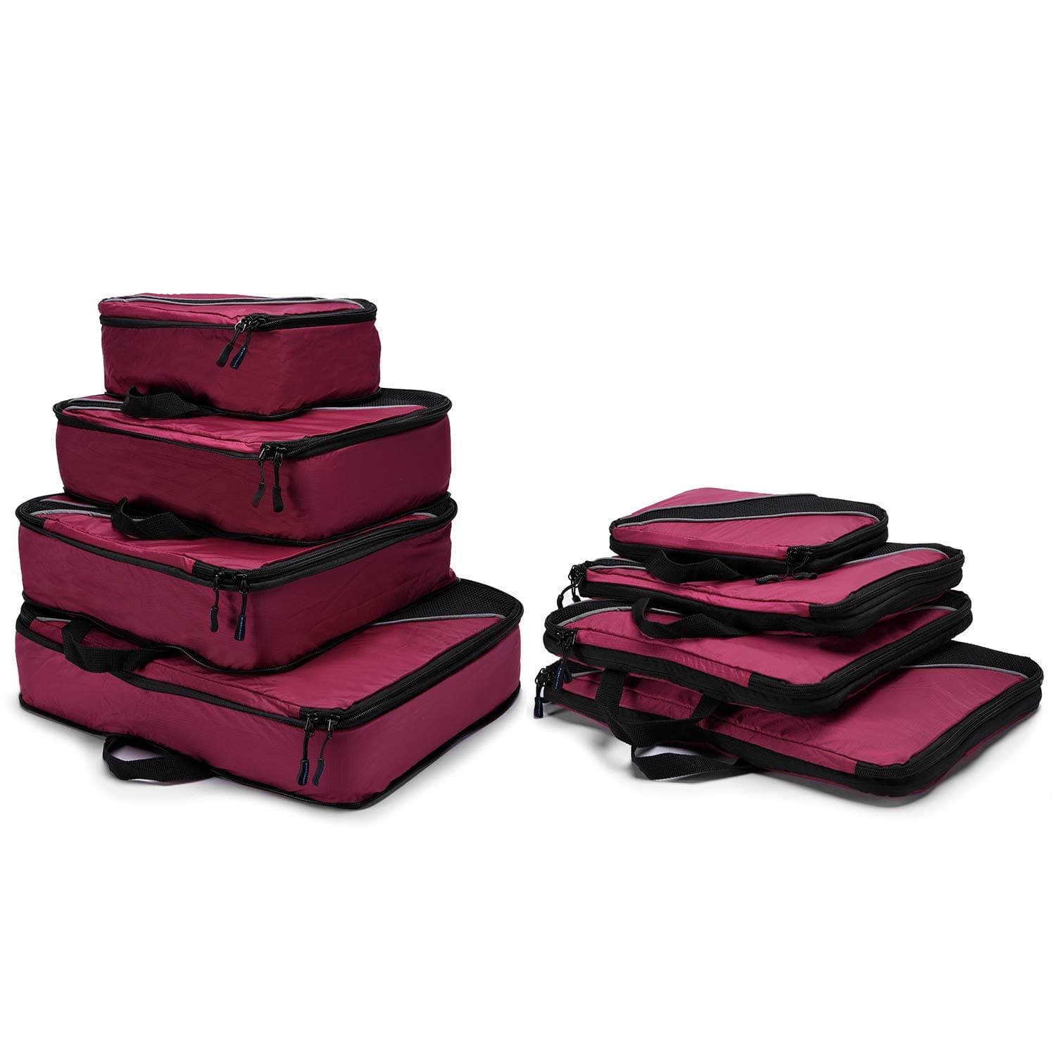 4 Set Packing Cubes， Luggage Sets Cube Organizer for Travel Suitcases with Laundry Bag