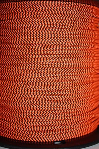 Flo Orange & Black Speckled BCY #24 D Loop Rope Release Material 5'