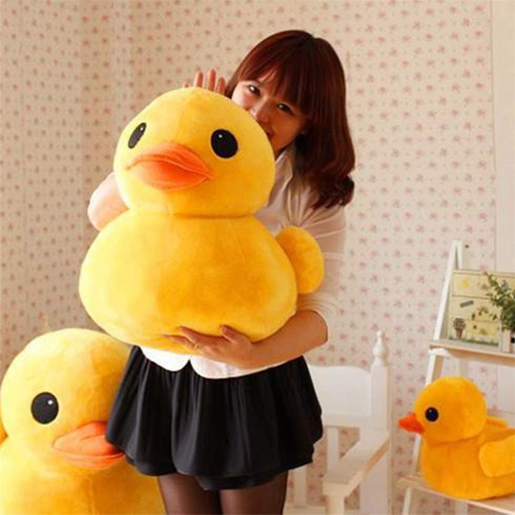 Leidersty Yellow Duck Soft Plush Stuffed Animal Sofa Pillow Decor for Children Kids Birthday Gift