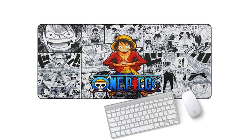 Mouse Mat One Piece Painting Book Anime Mouse Pad For Extended Games Extra Large 700X300X3 Mm Water Resistant With Anti-Slip Base For Pc Laptop,A