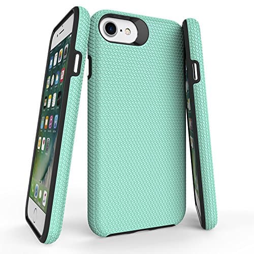 iPhone 7/8 Cover Rugged Heavy Duty Dual Layer Armor Case for New iPhone 8 American Popular Phone PC+TPU Case for iPhone 7 by DOKDO (Mint)