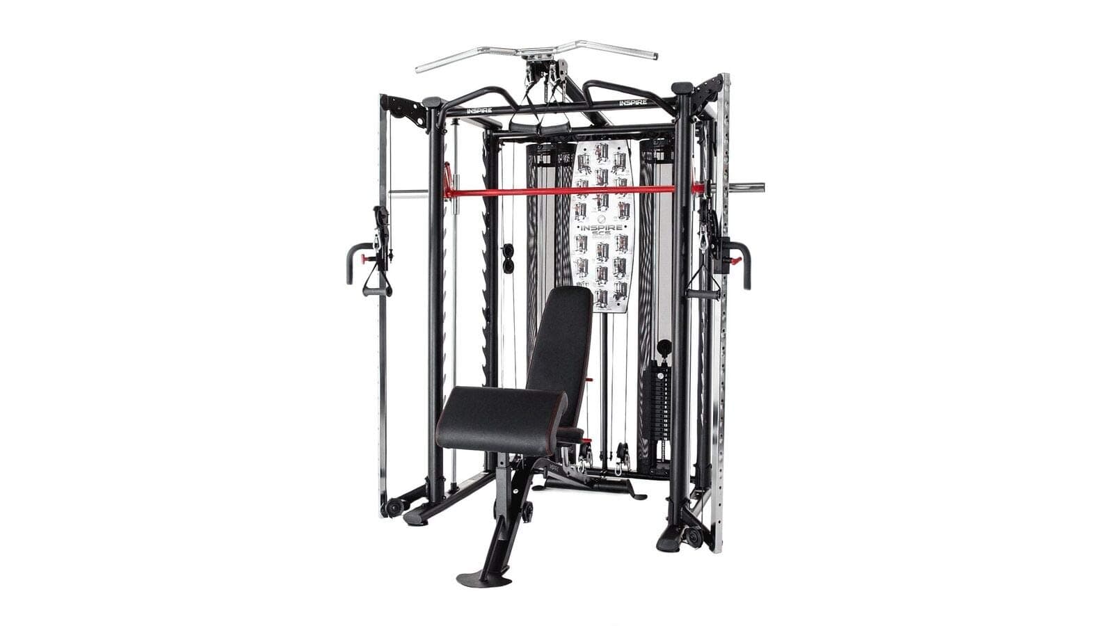 Inspire Fitness SCS Smith System/Cage System/Functional Trainer (All in One Gym) (Inspire SCS System (with Bench))