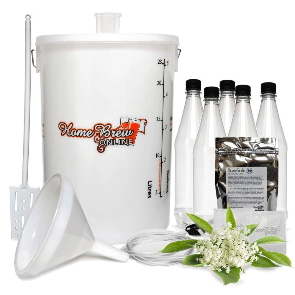 Elderflower Sparkling Wine Starter Equipment Pack - PET Plastic Bottles