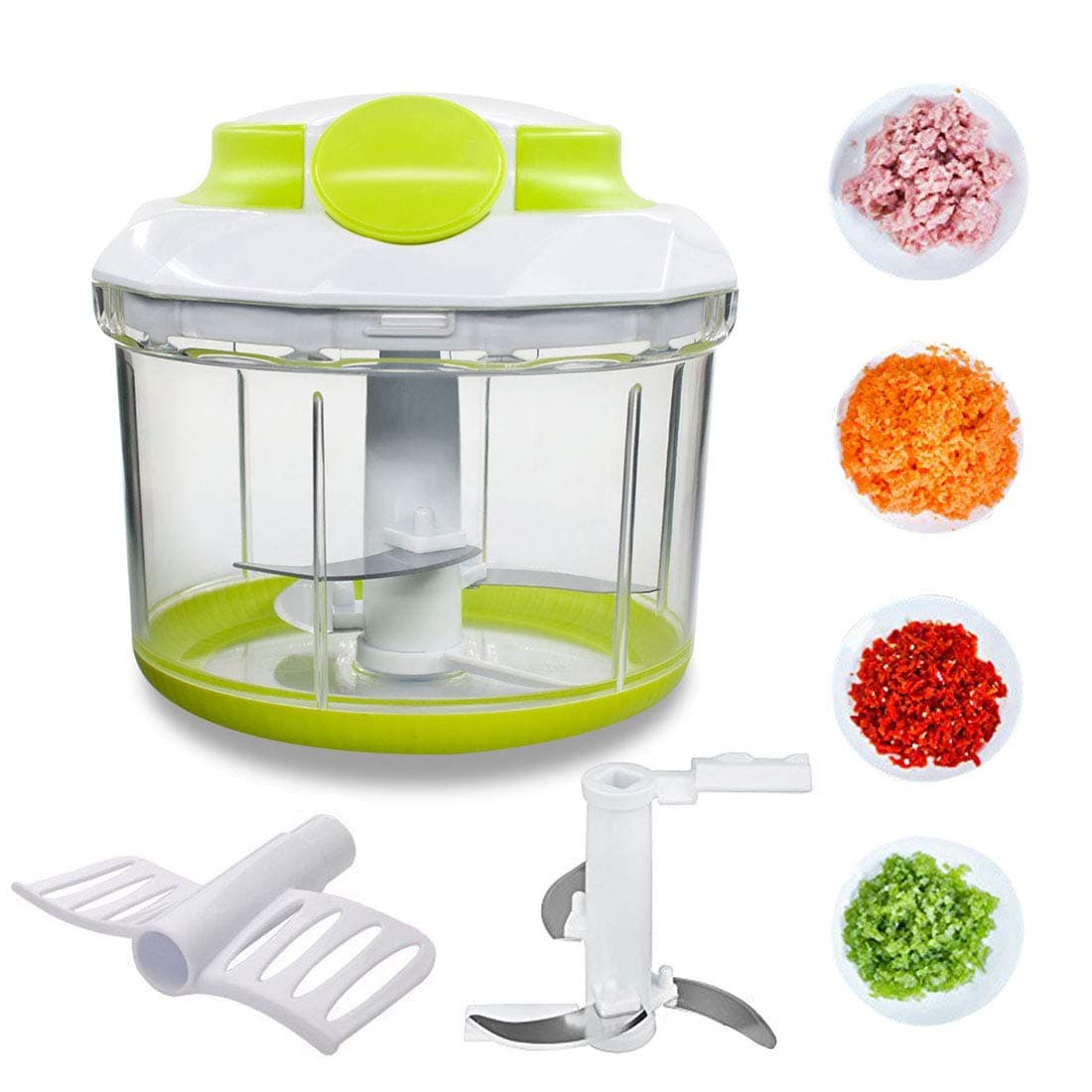 Keynis Fruit and Vegetable Onion Chopper Manual Chopping Cutting Mix with 3 Blades