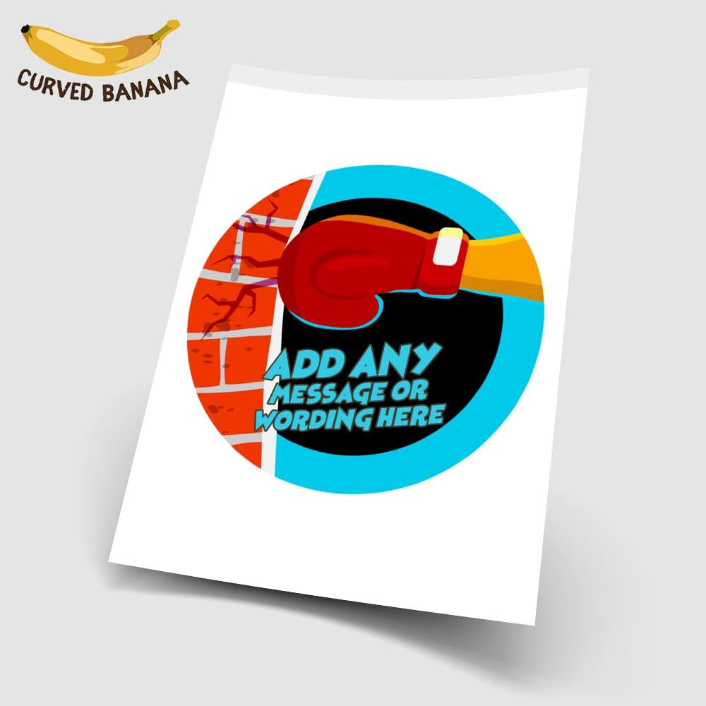 Personalised Boxing Gloves 7.5 Inch High Resolution Cake Topper