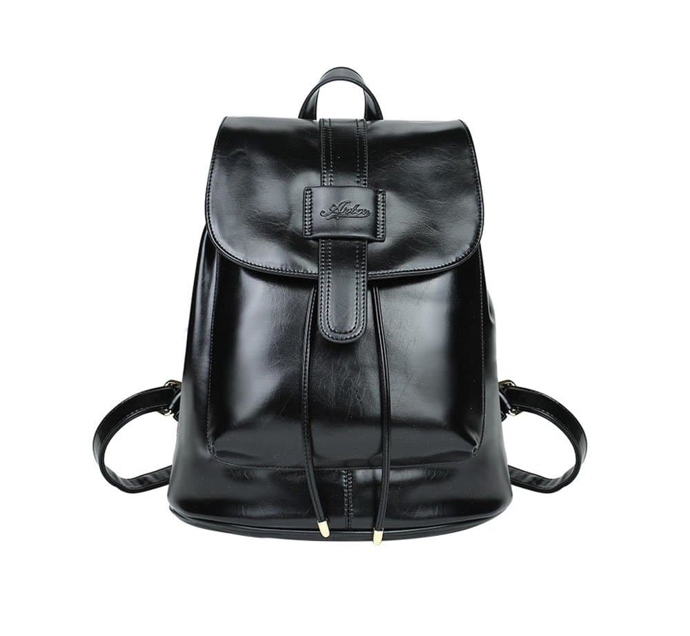Leather casual backpack shoulder bag handbag College Wind Korean tidal