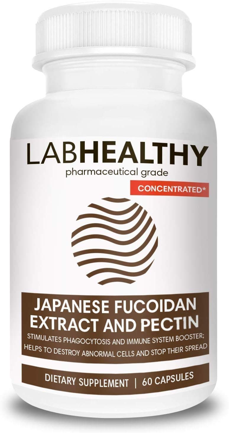 Concentrated FUCOIDAN Made in Japan Extract and Pectin- Immunity Complex, Fucoidan Force, Cell Support Supplement, Brown Seaweed Capsules, Immune Support, Max Strength- 120 Capsules