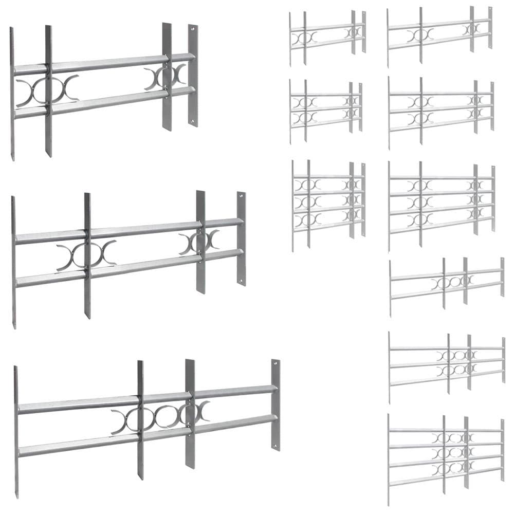 Pull-out Window Security Safety Grill Grille Home Protection Shed Bars Steel V2Aox, Size:30 x 50 - 65 cm