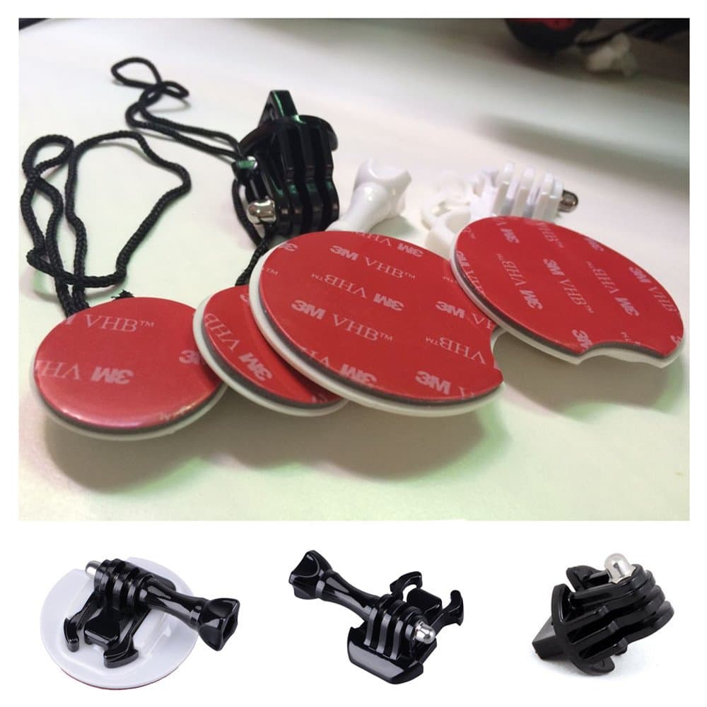 Vicdozia 10 in One Surfboard Surfing Board Mount Tethers Set Outdoor Sports Accessories Kits for GoPro Hero 5 4 3+ 3 2 1 Camera(White Type)