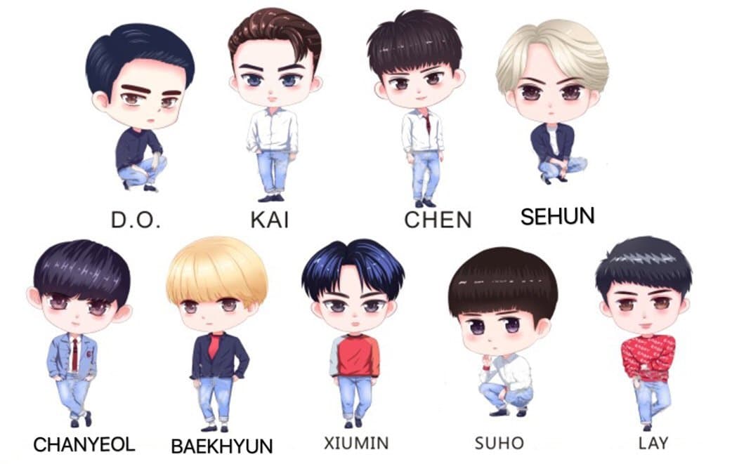 Soil EXO "Q" Version Image Cute Doll Model Plush Toys Throw Pillows 17.7'' Gift For Boyfriend,Girlfriend or Friends (CHANYEOL)