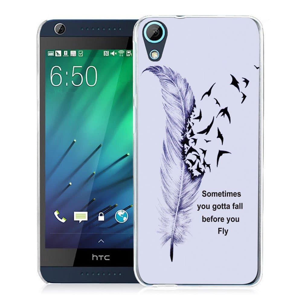 HTC Desire 626 Case, HTC 626S Case, Harryshell(TM) 0.8mm Ultra Thin Feather Pattern Slim Tpu Gel Flexible Soft Case Cover Skin Protective for HTC Desire 626 A22 626S