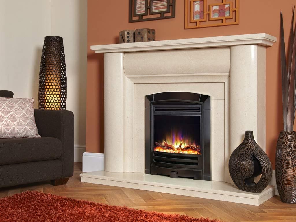 New Designer Celsi Fire - Hearth Mounted Electric Fire 16" Electriflame XD Decadence Black Nickel
