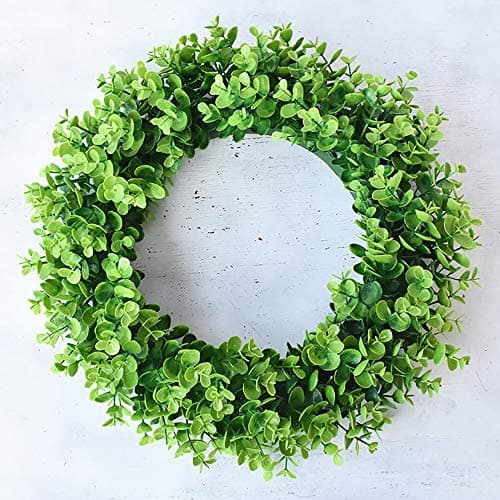 TRvancat Aritificial Eucalyptus Wreath 45cm for Home Decor (eucalyptus wreath)