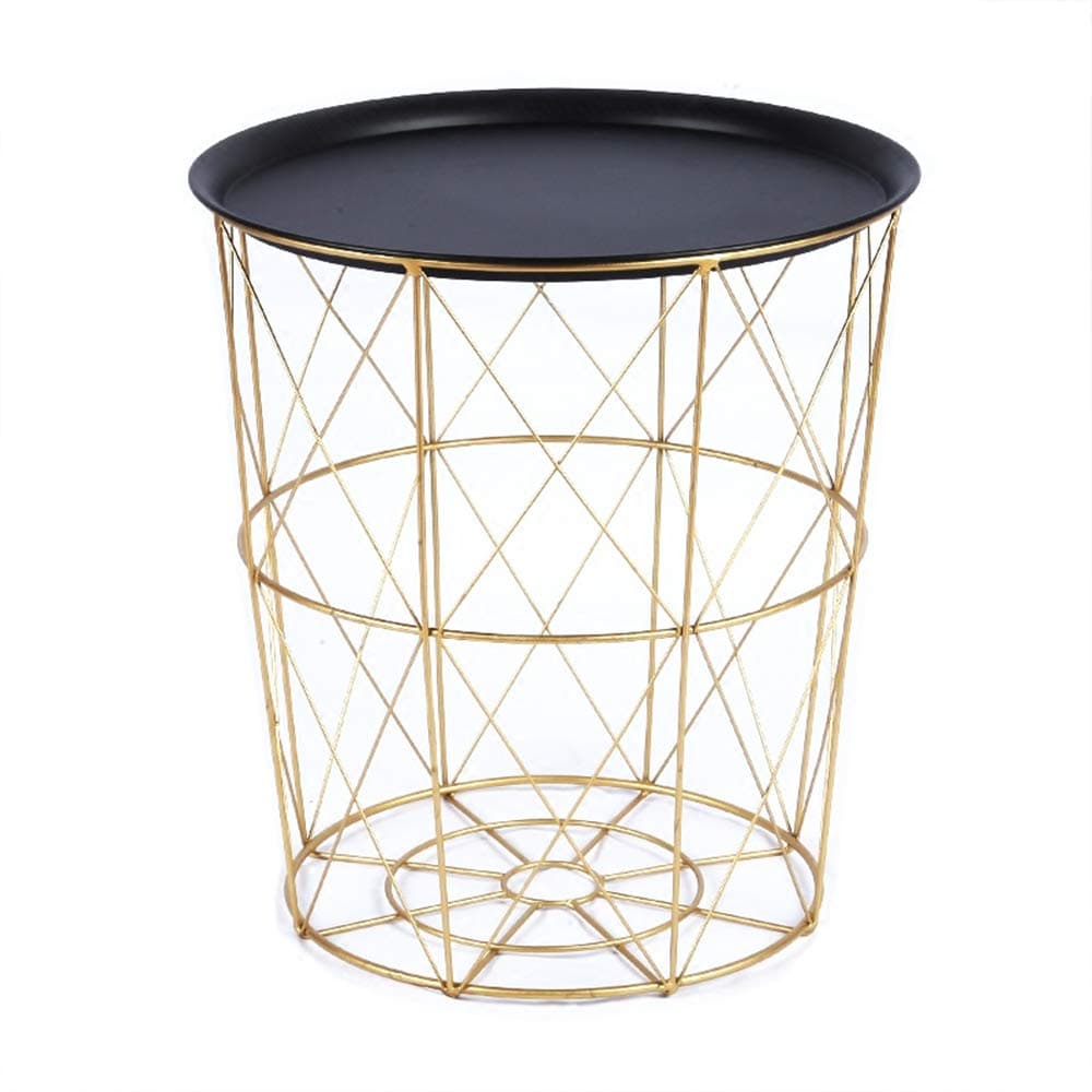 lijunjp Creative Living Room Coffee Table, Simple Mini Modern Wrought Iron Dirty Hamper Basket, for Sofa Table, Night Stand, Corner Table, Coffe Table etc
