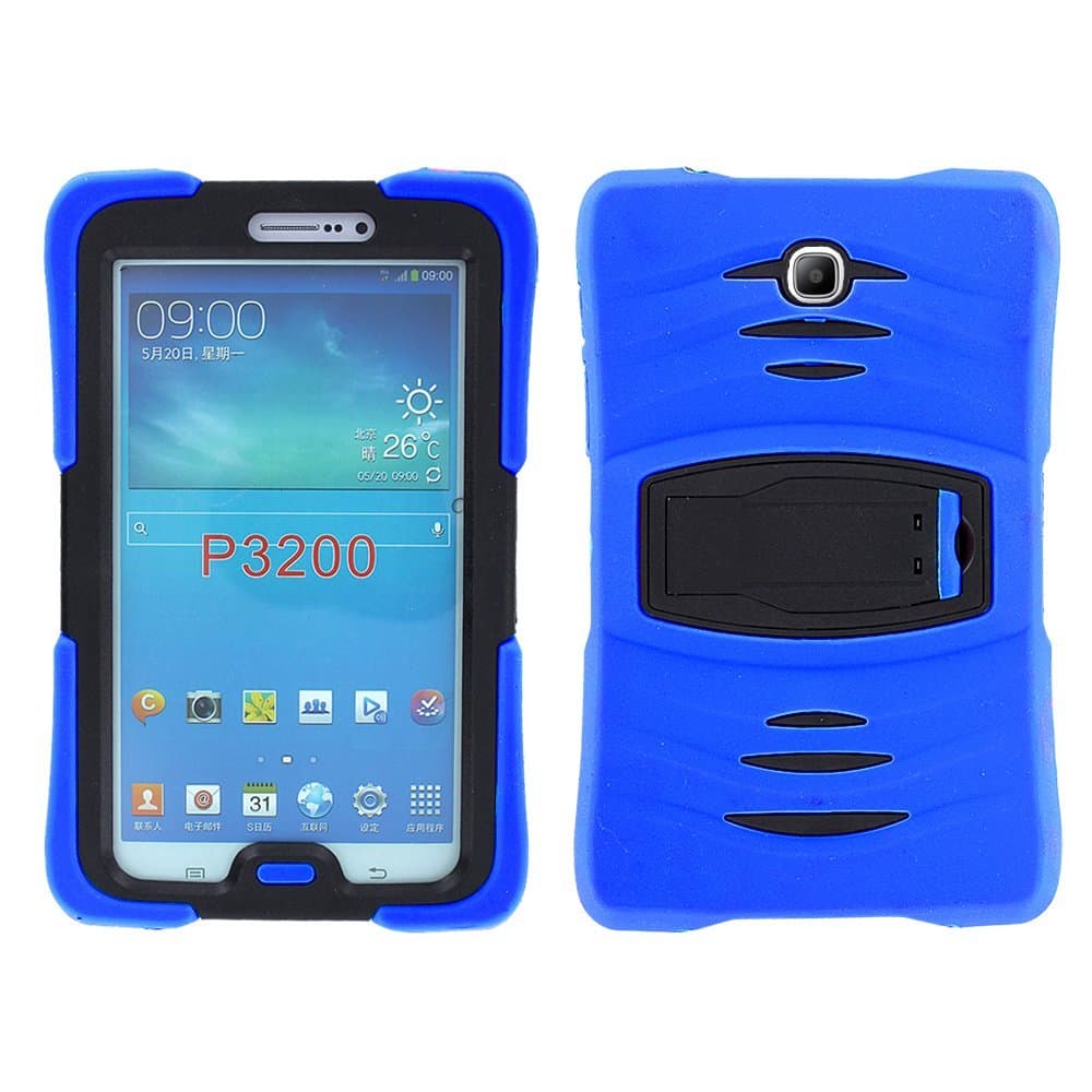 Galaxy Tab 3 7.0 (2013) Case KIQ, Full-Body Shockproof Heavy Duty Protective Cover with Kickstand Screen Protector for Samsung Galaxy Tab 3 7-inch P3200 T210 T217 (Armor Blue)