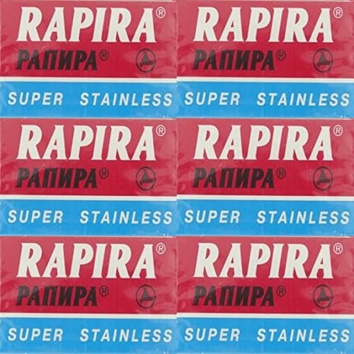 30 Rapira Stainless Chrome Double Edge Razor Blades