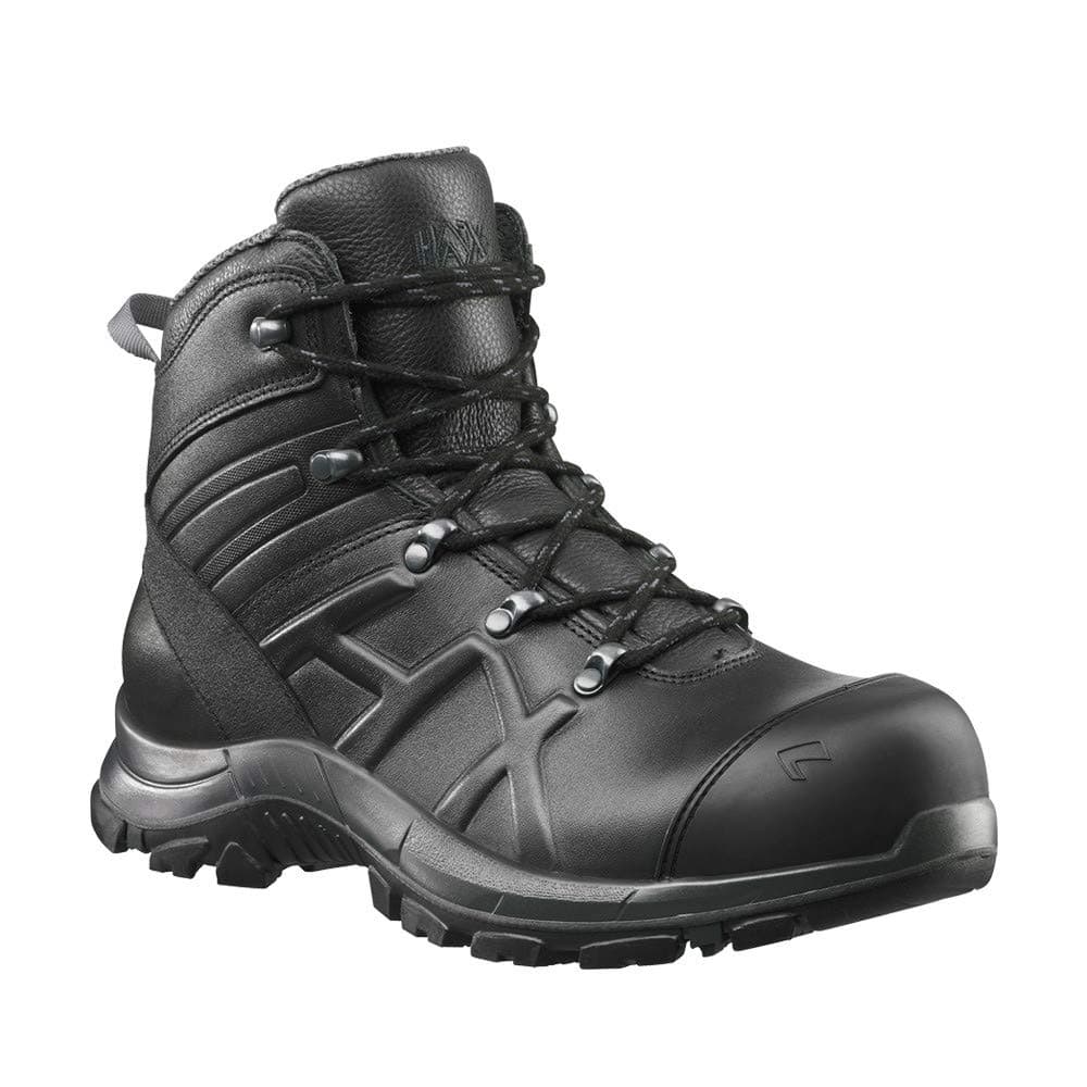 Haix Black Eagle Safety 56 mid Robust and Comfort S3 Safety Shoes Black