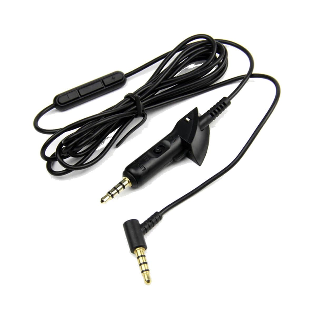Ledhill Replacement Cable for Bose QuietComfort15 with Hi/Lo Switch, Inline Remote and Microphone