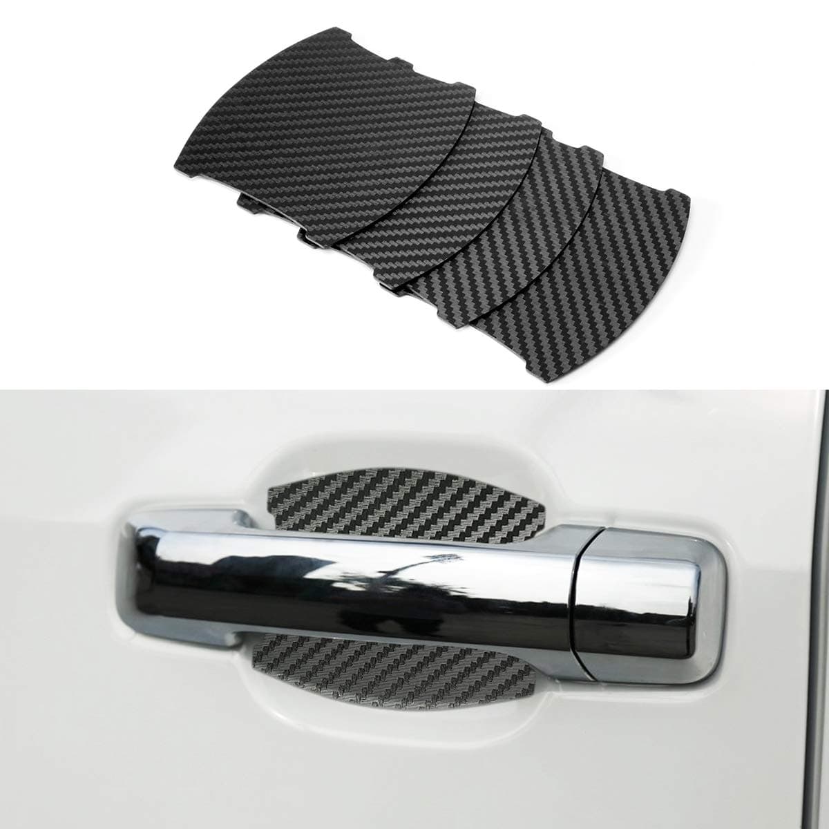 Door Handle Trim Magnetic Door Cup Paint Scratch Protector Cover Accessories for Toyota Tacoma (4 Pcs)
