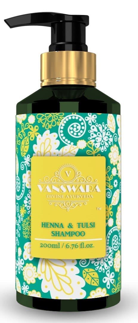 Henna Tulsi Extra Conditioning Shampoo- 100% Natural | 2 in 1 Shampoo with conditioner- Suitable of Oily Hair