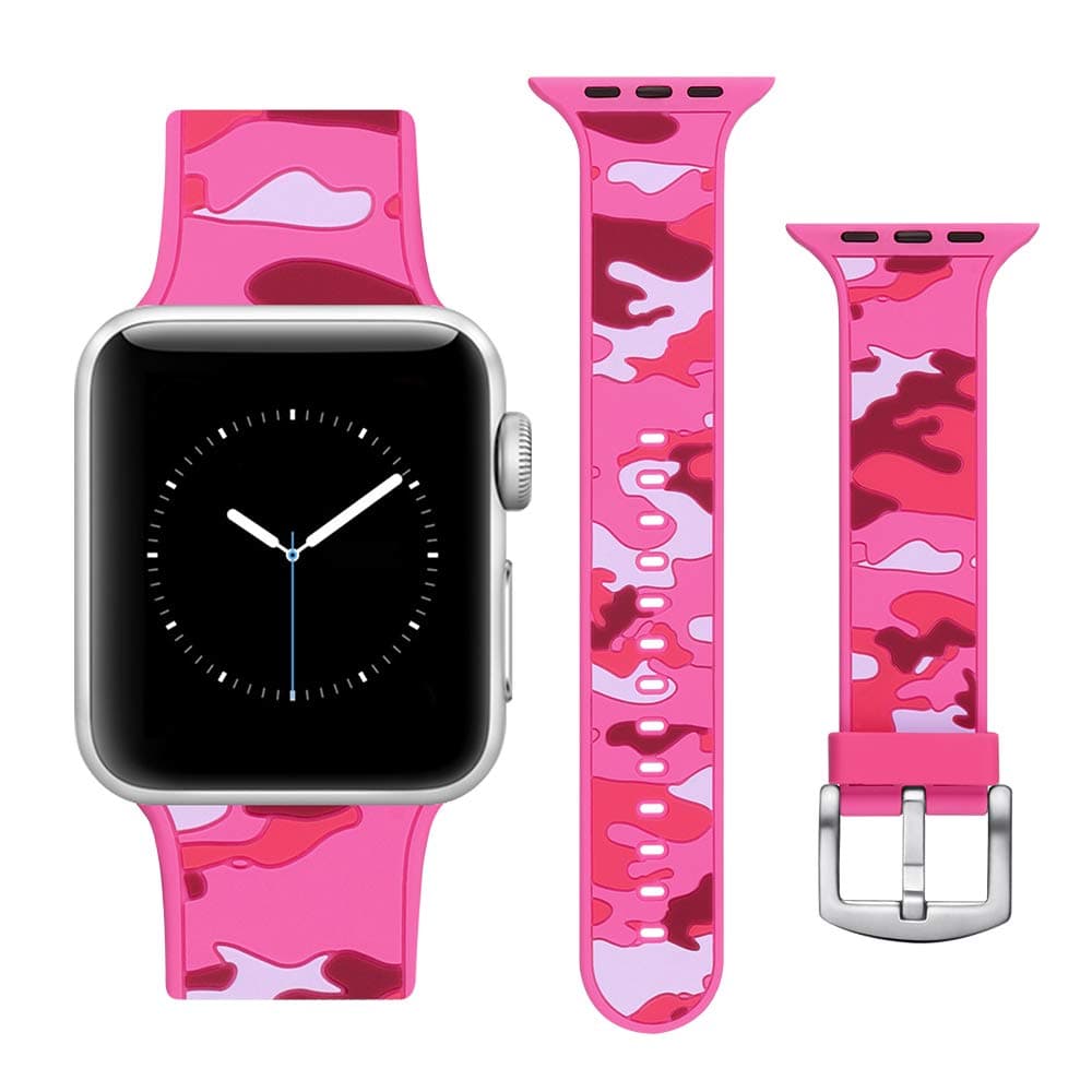 MITERV Compatible Watch Band 38mm Soft Silicone Replacement Band for Watch Series 3 Series 2 Series 1