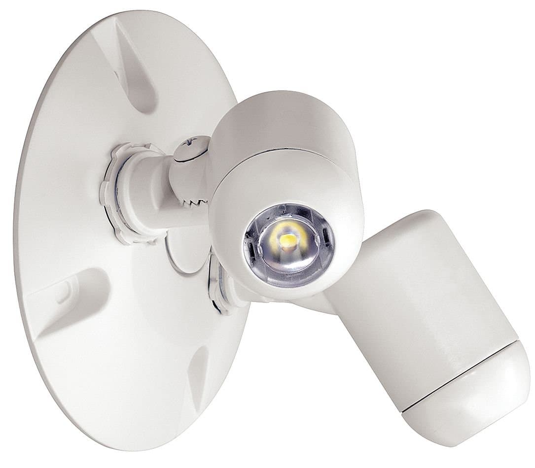 HubbellLIGHTING EVODW Dual-Lite Led Outdoor Emergency Remote Lighting, Double Head, White