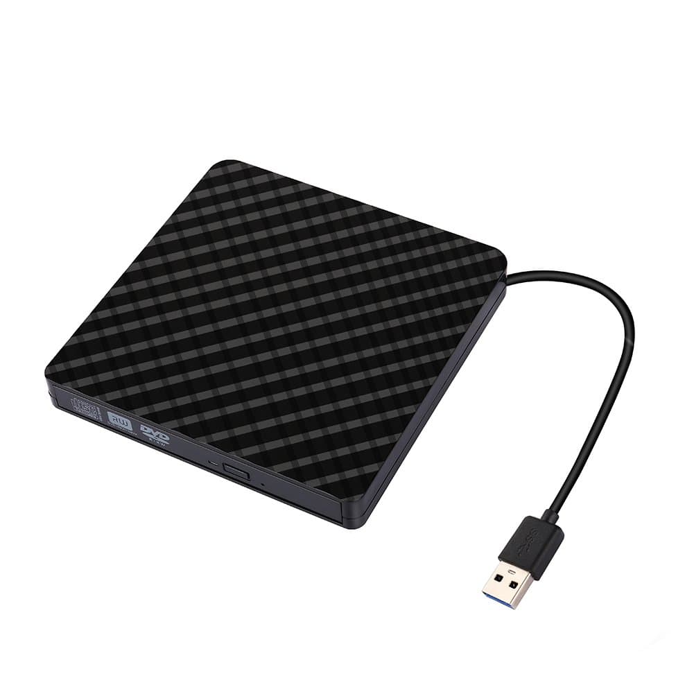External DVD Drive,Ultra Portable Optical USB 3.0 CD DVD-RW Drive, External CD/DVD-RW Burner Drive Writer for Laptop and Desktop PC Win XP 7 8 10 Linux OS Apple Mac MacBook Pro (Black)