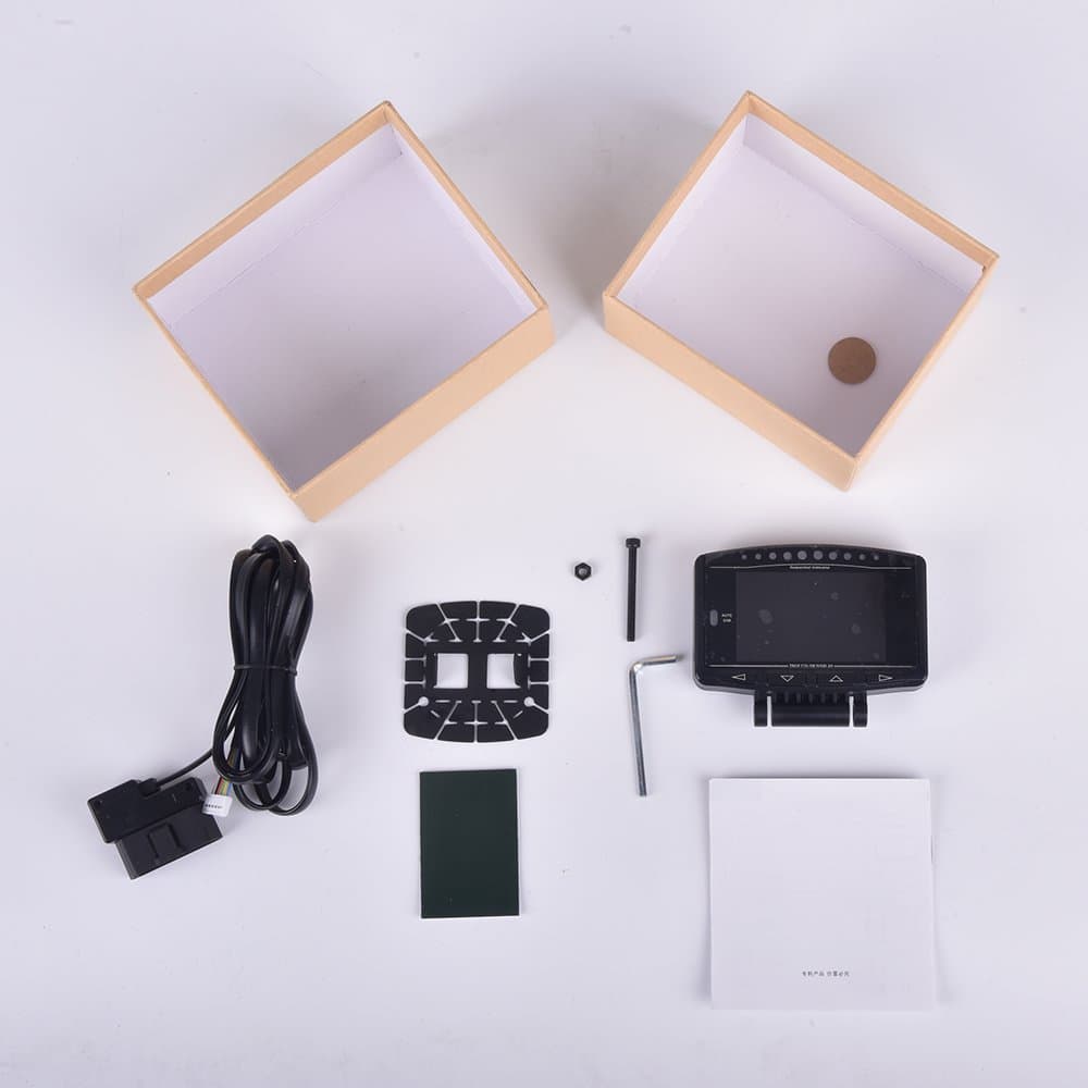 KEKAI Auto Gauge Auto Meter OBD II 10 in 1 Function Tachometer Volt Water Temp Oil Press Speedometer Boost Vacuum Display