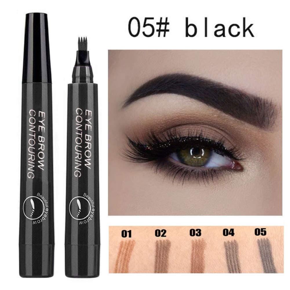 Liquid Eyebrow Pen Eyebrow Tattoo Pencil with a Micro-Fork Tip Applicator Brow Gel and Tint Dye Cream Creates Natural Looking Brows Effortlessly and Stays on All Day