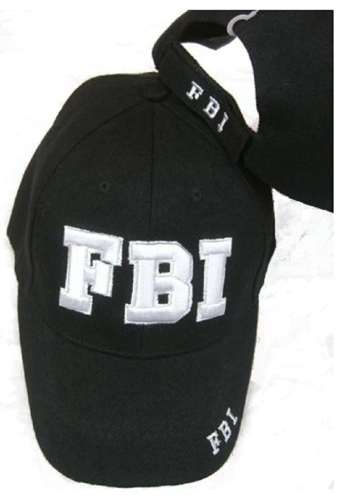 Sport CapFBI Embroidered Adjustable HAT Black Ball Cap