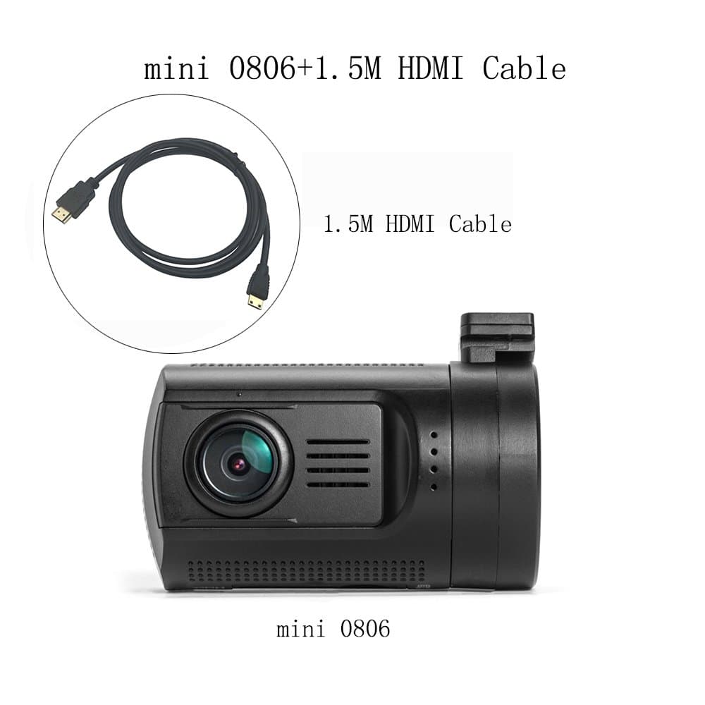 Jusky Dash Cam Mini 0806 Ambarella A7 A7LA50 Car Camera Ultra HD 1296P HDR Night Vision Hidden Car DVR GPS Tracker Motion Detection LDWS FCWS 2x128GB TF Card Dashboard Video Recorder with CPL Filter