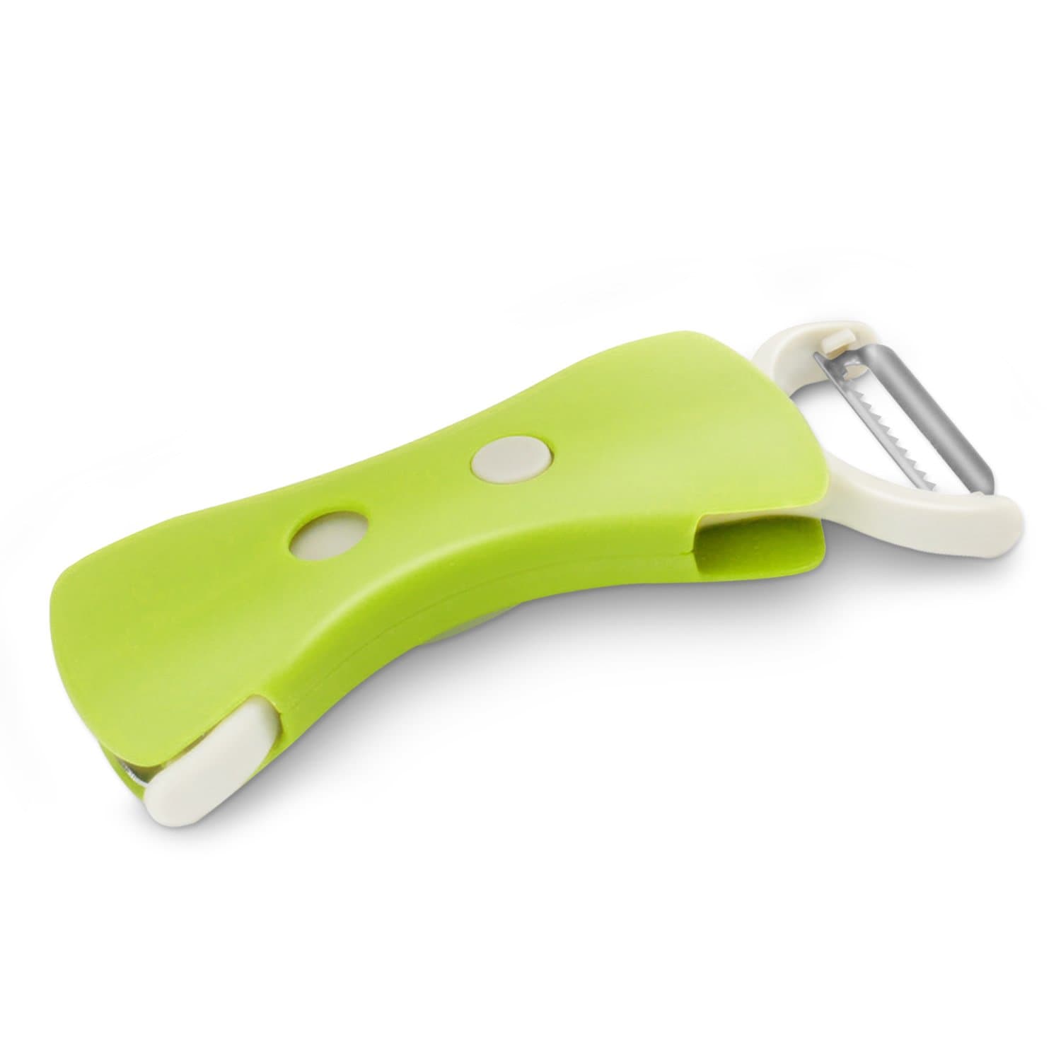 Peeler Portable Compact Mini Size Lightweight Easy to Carry Durable Dual Head Small Shredder Kitchen Tool Convenient Two Way Use Peeling Surrendering Green